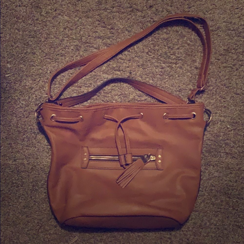 Brown Faux Leather Purse